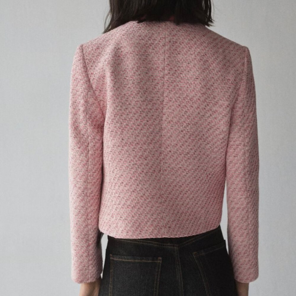 Mango Fitted tweed jacket/NEW - Picture 2 of 5